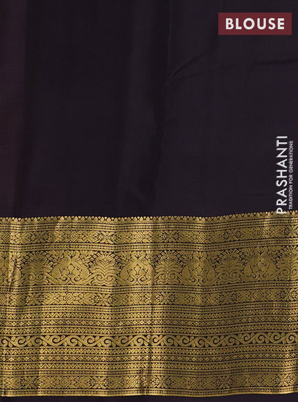 Rust & Coffee Brown Kanchipuram Silk - Buttas