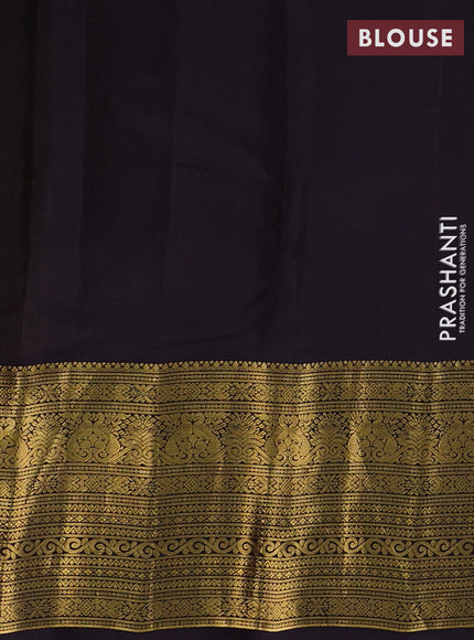 Mehendi Green & Wine Kanchipuram Silk - Buttas
