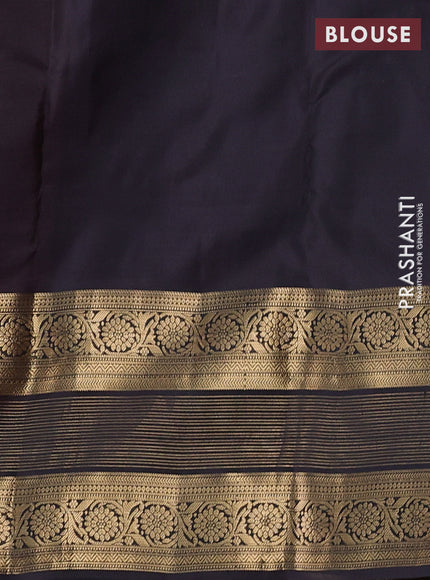Maroon & Black Kanchipuram Silk - Buttas