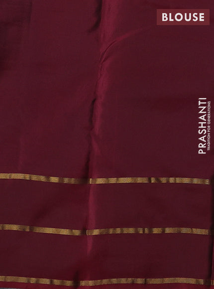 Green & Maroon Kanchipuram Silk - Buttas