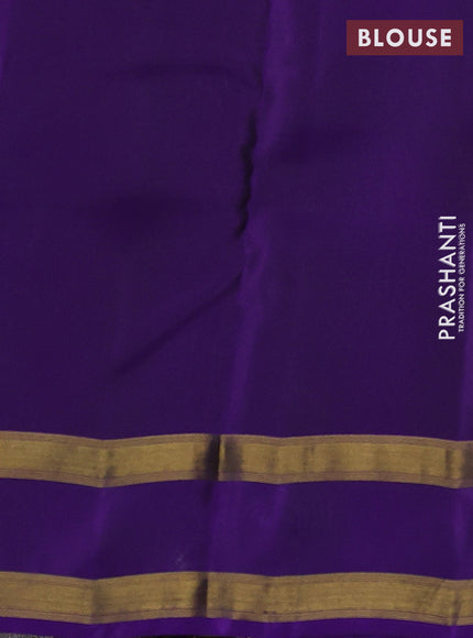 Green & Violet Kanchipuram Silk - Buttas