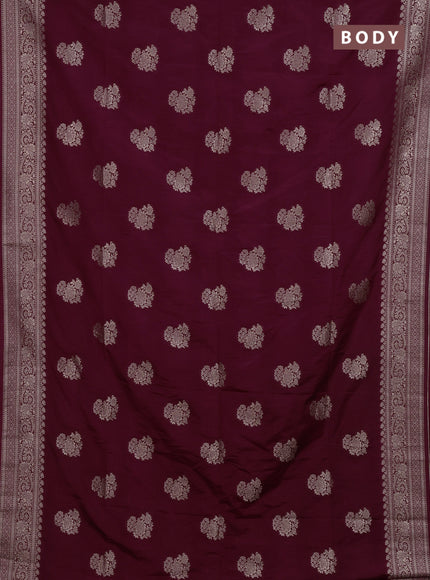 Wine Semi Soft Silk Saree