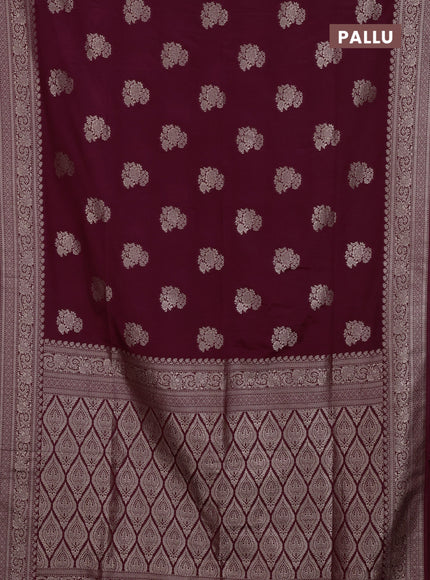 Wine Semi Soft Silk Saree