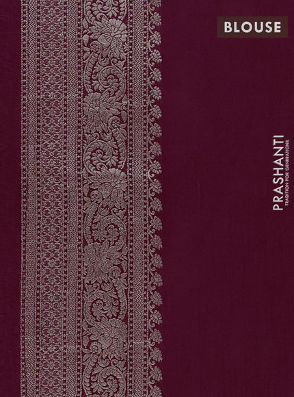 Wine Semi Soft Silk Saree