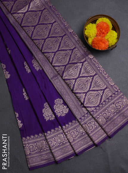 Purple Semi Soft Silk Saree
