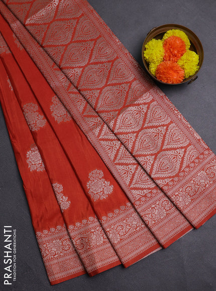 Orange Semi Soft Silk Saree