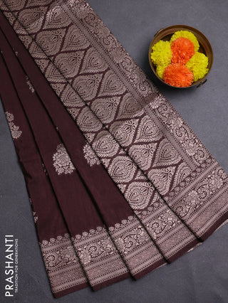 Coffee Brown Semi Soft Silk Saree