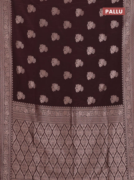 Coffee Brown Semi Soft Silk Saree