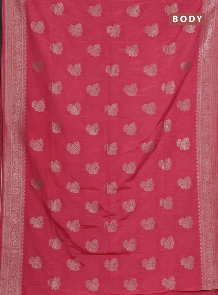 Peach Pink Semi Soft Silk Saree