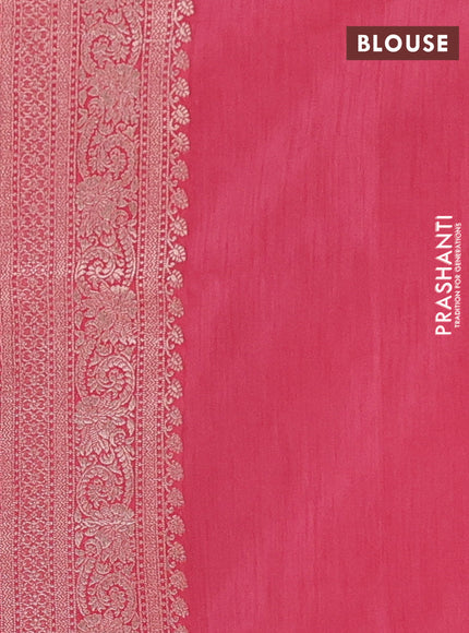 Peach Pink Semi Soft Silk Saree