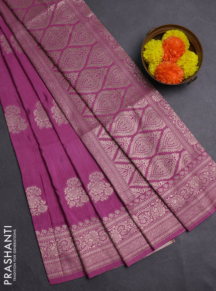 Mauve Pink Semi Soft Silk Saree