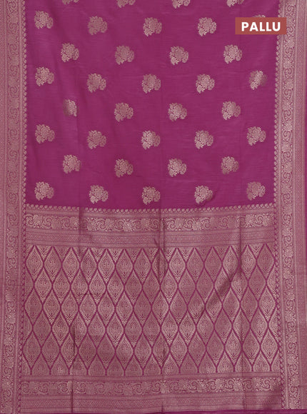 Mauve Pink Semi Soft Silk Saree