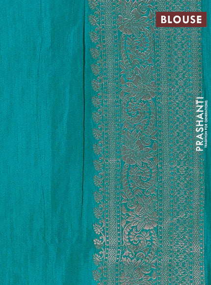 Teal Green Semi Soft Silk Saree