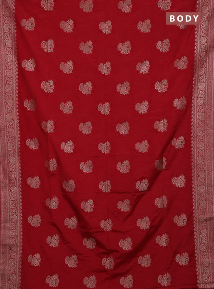 Red Semi Soft Silk Saree