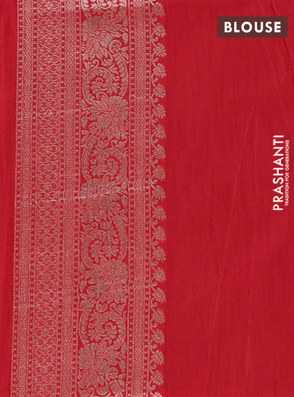 Red Semi Soft Silk Saree