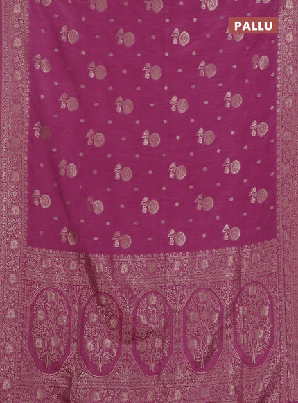 Mauve Pink Semi Soft Silk Saree