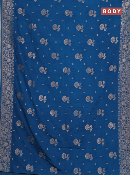 Cs Blue Semi Soft Silk Saree