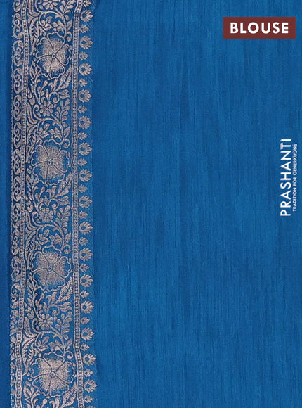Cs Blue Semi Soft Silk Saree