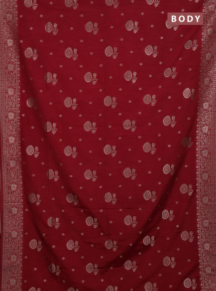 Red Semi Soft Silk Saree