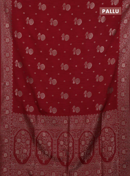 Red Semi Soft Silk Saree
