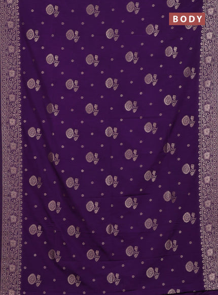 Purple Semi Soft Silk Saree