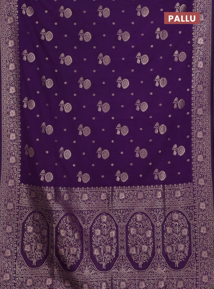 Purple Semi Soft Silk Saree