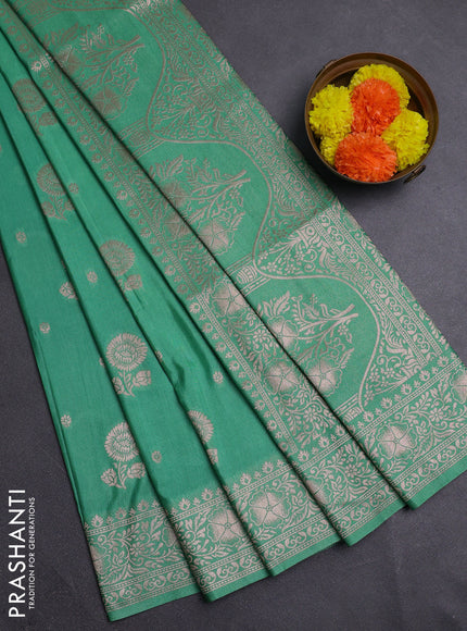 Green Semi Soft Silk Saree