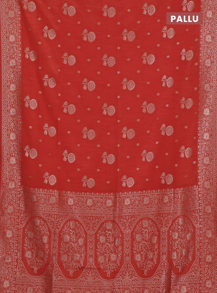 Rust Semi Soft Silk Saree