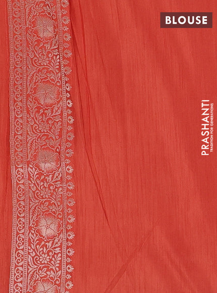 Rust Semi Soft Silk Saree