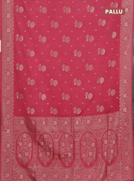 Peach Semi Soft Silk Saree