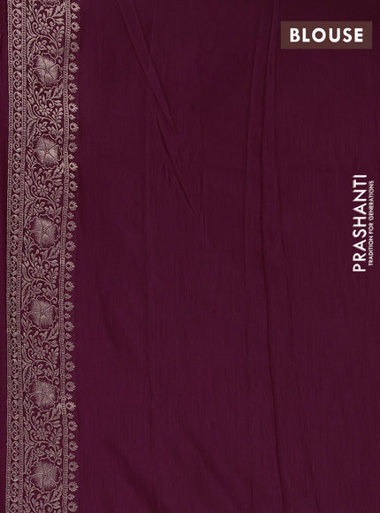 Wine Semi Soft Silk Saree
