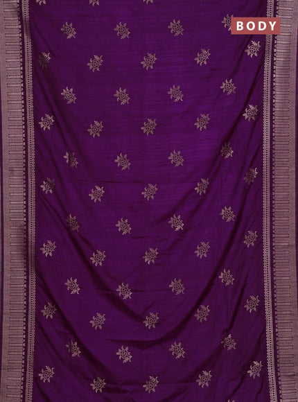 Purple Semi Soft Silk Saree