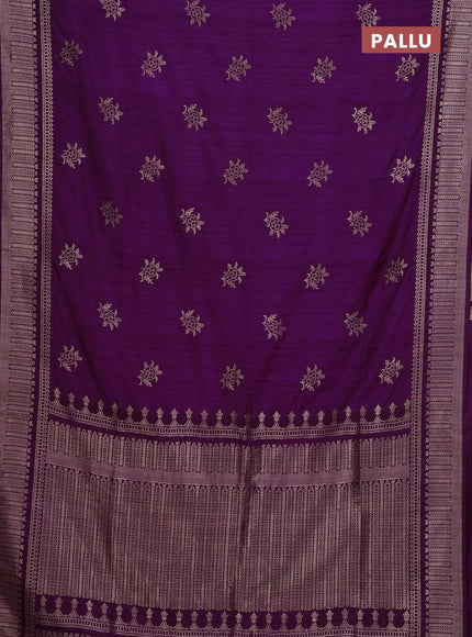 Purple Semi Soft Silk Saree