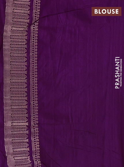 Purple Semi Soft Silk Saree