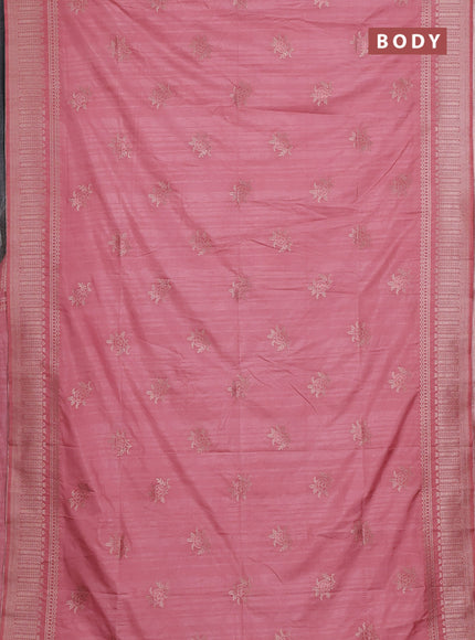 Peach Semi Soft Silk Saree
