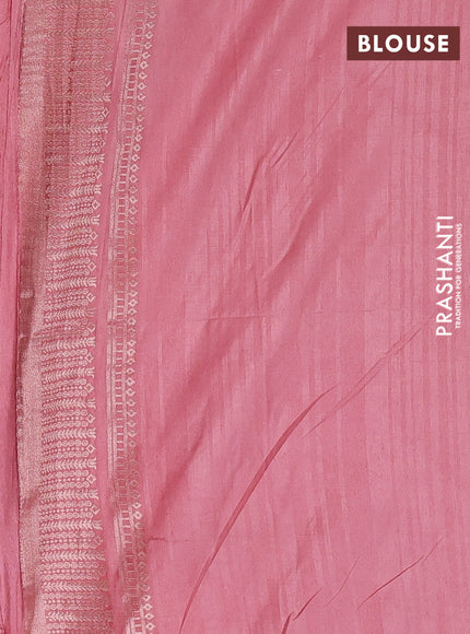 Peach Semi Soft Silk Saree