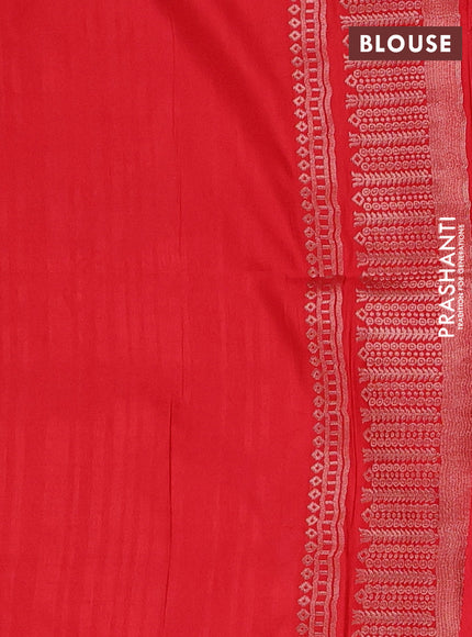 Red Semi Soft Silk Saree