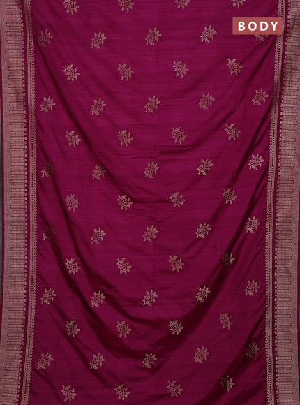 Wine Semi Soft Silk Saree