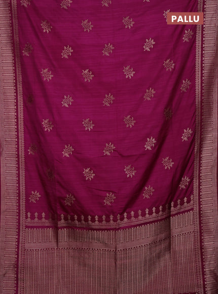 Wine Semi Soft Silk Saree