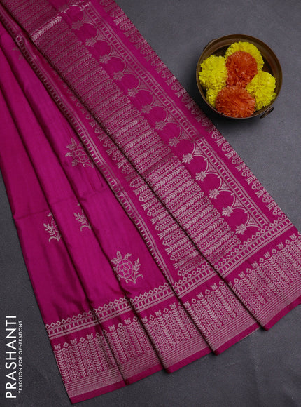 Pink Semi Soft Silk Saree