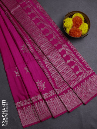 Pink Semi Soft Silk Saree