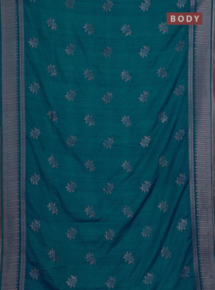 Blue Semi Soft Silk Saree