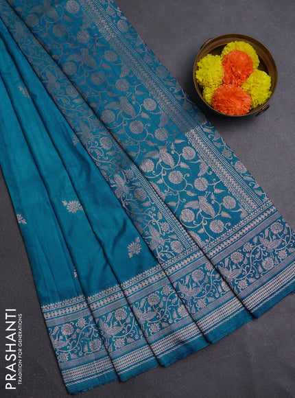 Cs Blue Semi Soft Silk Saree