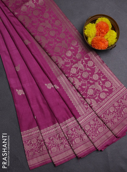 Mauve Pink Semi Soft Silk Saree