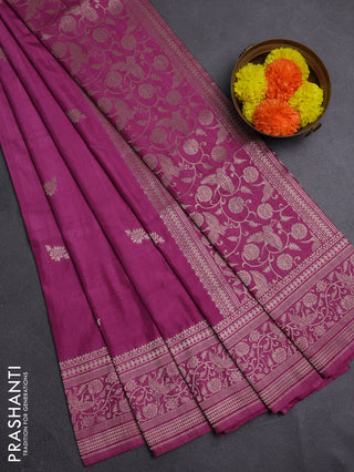 Mauve Pink Semi Soft Silk Saree