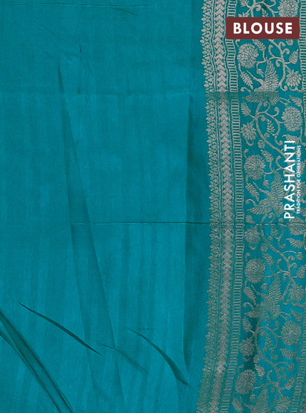 Teal Green Semi Soft Silk Saree