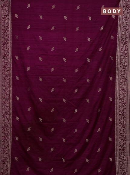 Wine Semi Soft Silk Saree