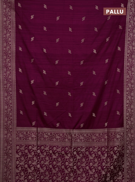 Wine Semi Soft Silk Saree