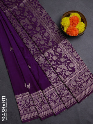 Purple Semi Soft Silk Saree