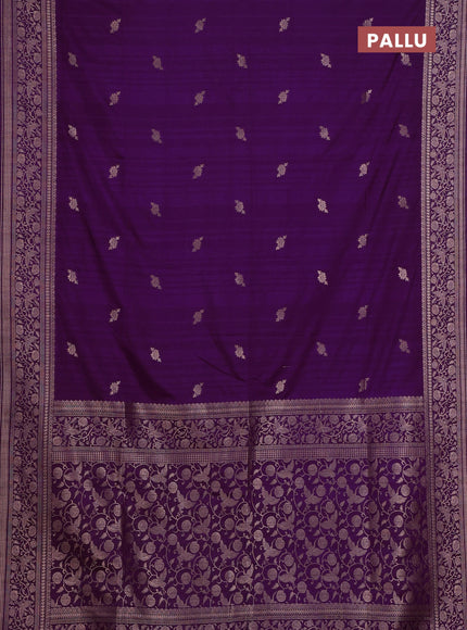 Purple Semi Soft Silk Saree